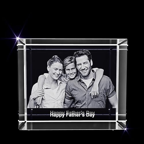 Miniatura 8 de Cristal grabado con foto 3D personalizada (rectángulo grande (3.1 x 4.7 x 2.4 pulgadas)