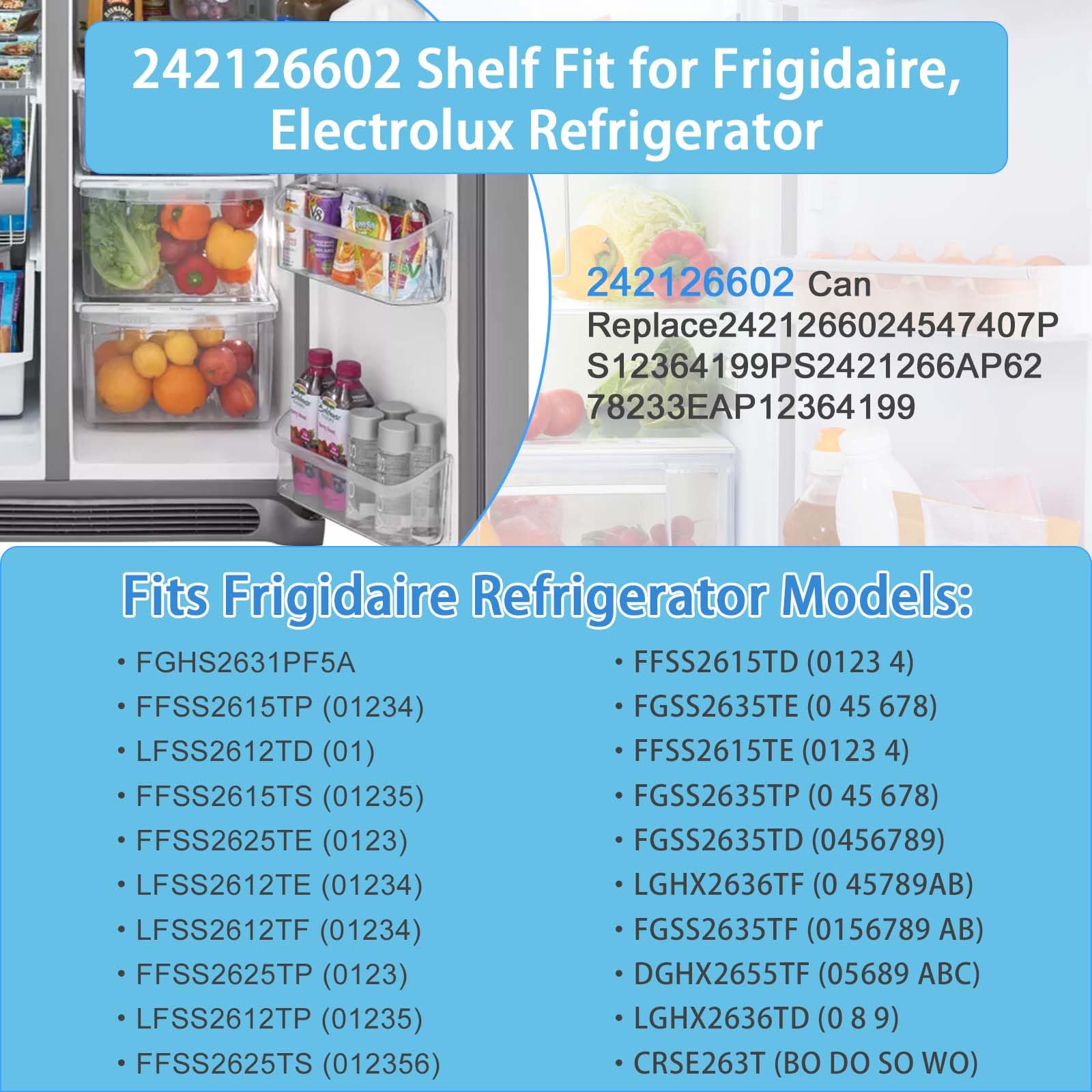 Amazon.com: 242126602 Replacement Refrigerator Door Shelf Bin