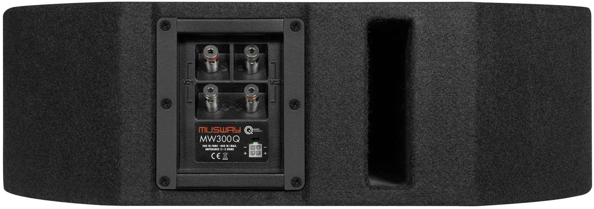 Musway MW300Q - Bassreflex Subwoofer für die Reserveradmulde mit 15 x 23 cm (6 x 9') Subwoofer