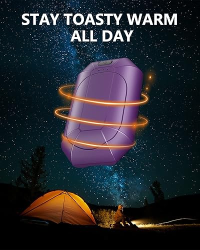 Miniatura 7 de Hand Warmers Rechargeable, Dnaleao 2 Pack 4000mAh Electric Portable Pocket Heater, Heat Therapy Great for Outdoors, Hunting, Golf, Camping, Warm