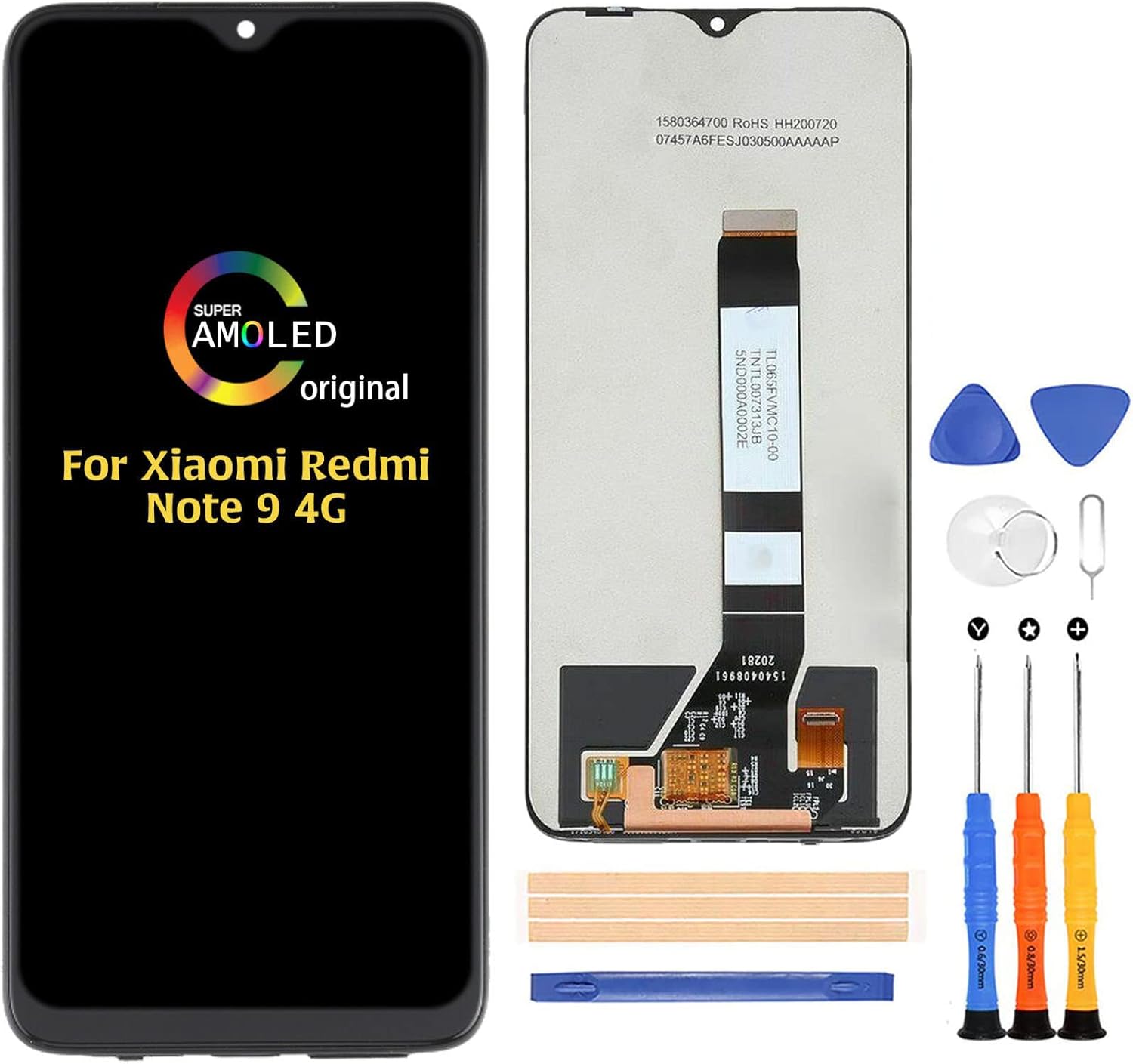 A-MIND for Xiaomi Redmi Note 9 4G/Poco M3/Redmi 9 Power Screen Replacement (Not for 5G) 6.53 inch kit for M2010J19SC,M2010J19CG,M2010J19CI,M2010J19SI,M2010J19SL LCD Display Repair Kits,with Tools