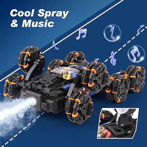 Miniatura 3 de Cool 8 ruedas controladas a mano rc Stunt Car Toys, gesture Sensing Remote Control Cars para niños de 6 7 8 a 12 13 14 años, ideas de regalos de