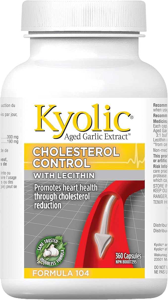 Kyolic Cholesterol Control with Lecithin, 360 Capsules Kyolic