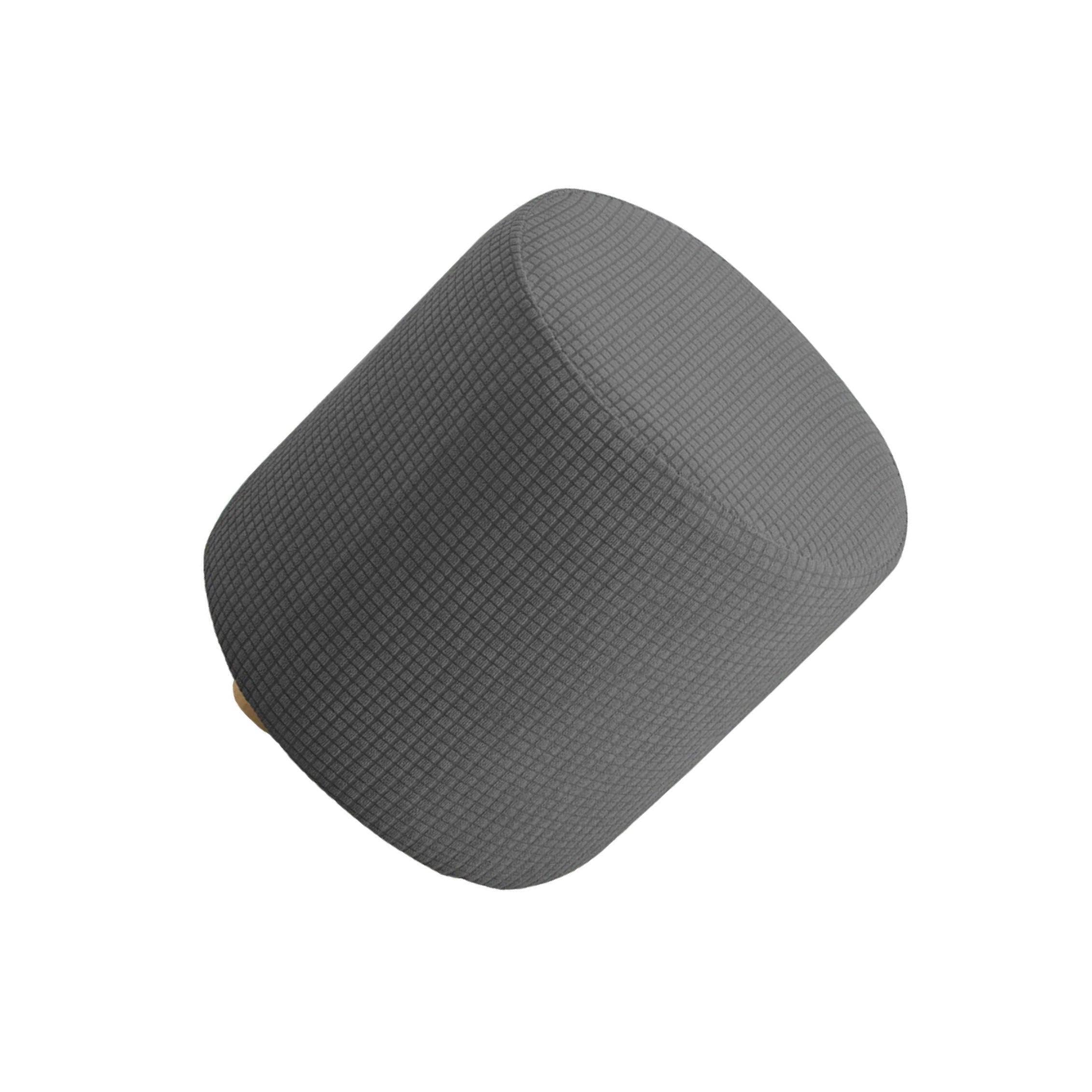 Zambuph Round Ottoman Slipcover Stool Protector Soft Elastic Regular Protects Against Damage But Also Gives Ottoman New Look. Round Slipcover Stool Furniture, Dark Green Chair Cover, 25-32cm