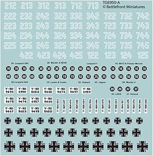Team Yankee World War III West German Decal Set TGR950