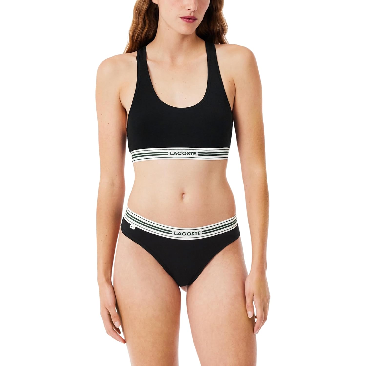 Lacoste Women's Contrast Band Cotton Stretch Bralette