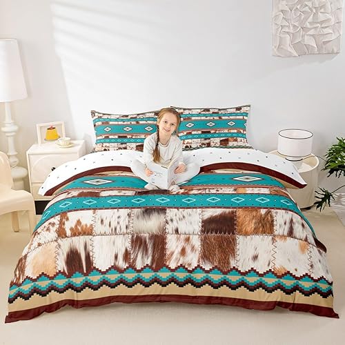Miniatura 82 de Feelyou - Juego de edredón retro hippie con flores, tamaño King, para niños, con diseño de plantas florales botánicas de los 60 y 70, edredón Multi