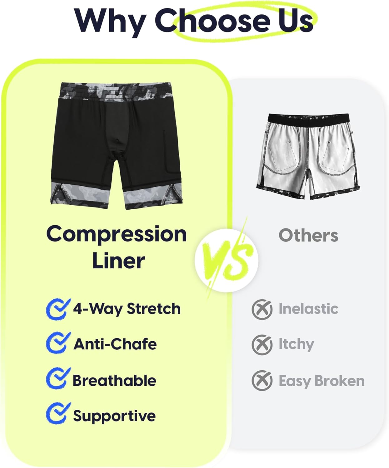 maamgic Boys Athletic Shorts with Liner Youth 2 in 1 Active Running Basketball Shorts - Image 3