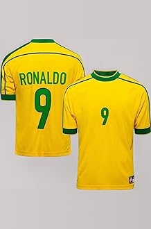 Ronaldo 09 Retro Brazil Football Jersey Yellow