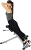 Banco romano multifunción Sunny Health & Fitness | Altura ajustable, se pliega para almacenamiento, estación de fondos integrada, trabaja espalda, abdominales y core, abdominales y extensiones de espalda 1