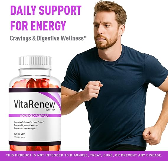 (2 Pack) VitaRenew Gummies - Original VitaRenew Advanced 1050MG Formula - Maximum Strength, Supplement Gummy Official Formula Vita Renew All Natural Overall Wellness Support, 120 Gummies for 2 Months