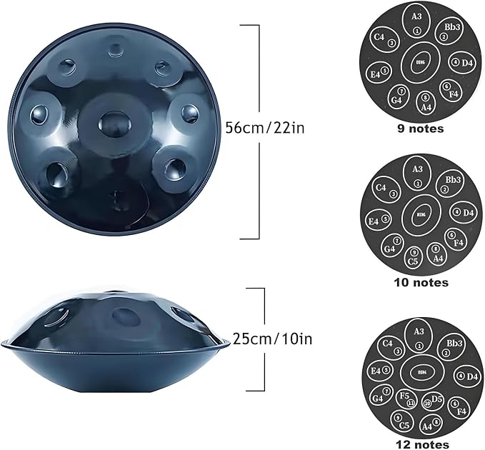 Handpan Drum 432Hz 9 Notas Instrumento de Percusión 22 Pulgadas miniatura 4