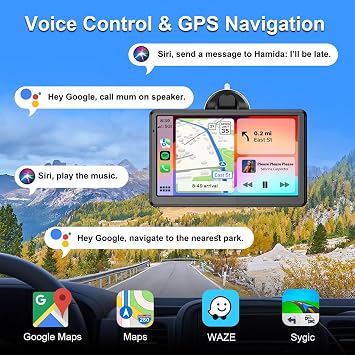 Wireless CarPlay & Android Auto Screen, 7