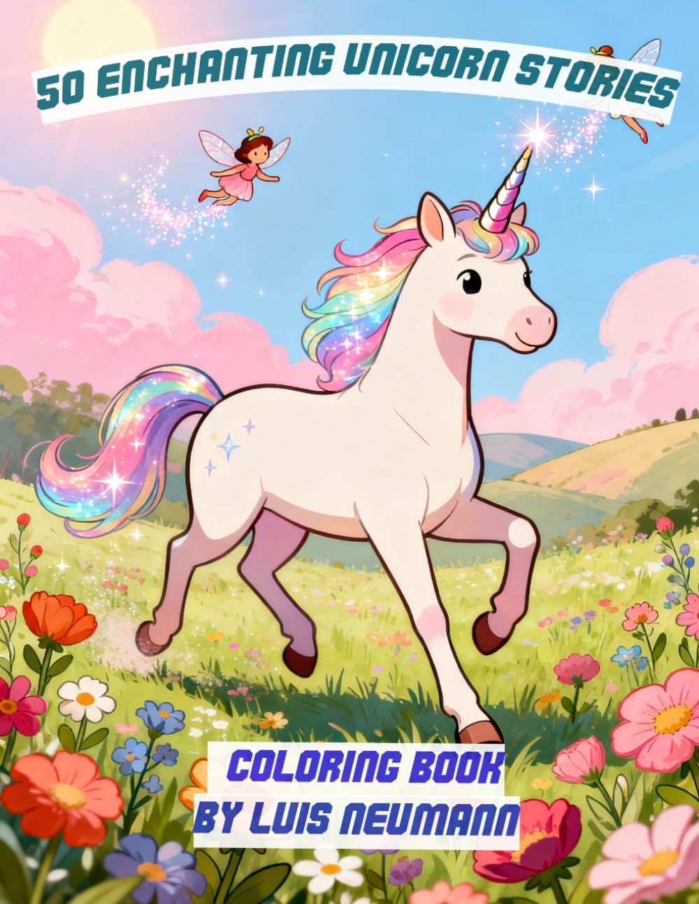 50 Enchanting Unicorn Stories: A Magical Coloring Book for Kids, Ages 4-8 (WonderTales Coloring Adventures)