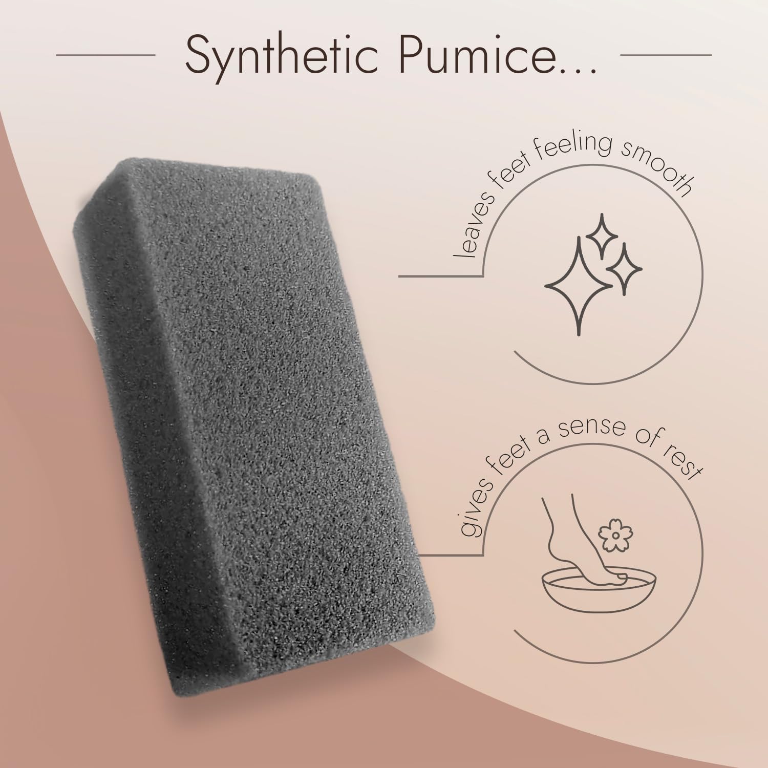 LaRosa PUMICE SPA Spugna Pomice Intera – Nera con Texture Morbida