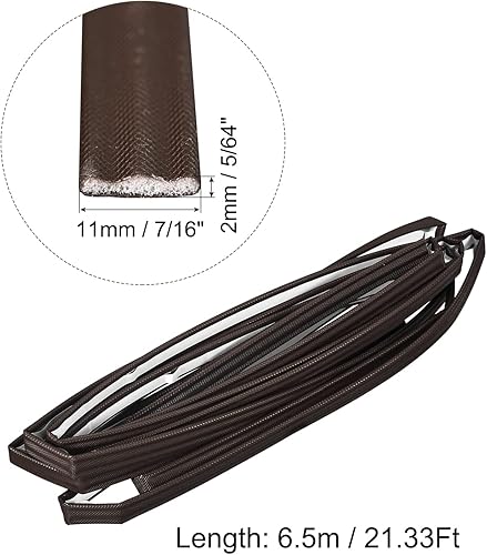 Miniatura 2 de uxcell Burlete para marco de puerta, 21 pies x 0.43 pulgadas, tira de espuma autoadhesiva para ventana, tira de espuma flexible insonorizada para