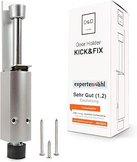 Kickdown Door Stop - Heavy Duty Door Stopper with Kick Down Step - Foot Operated Door Holder for Outdoor and Commercial Use