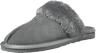 AUSLAND Women's Fuzzy Slippers Fluffy with Memory Foam Non Slip House Shoes 9623