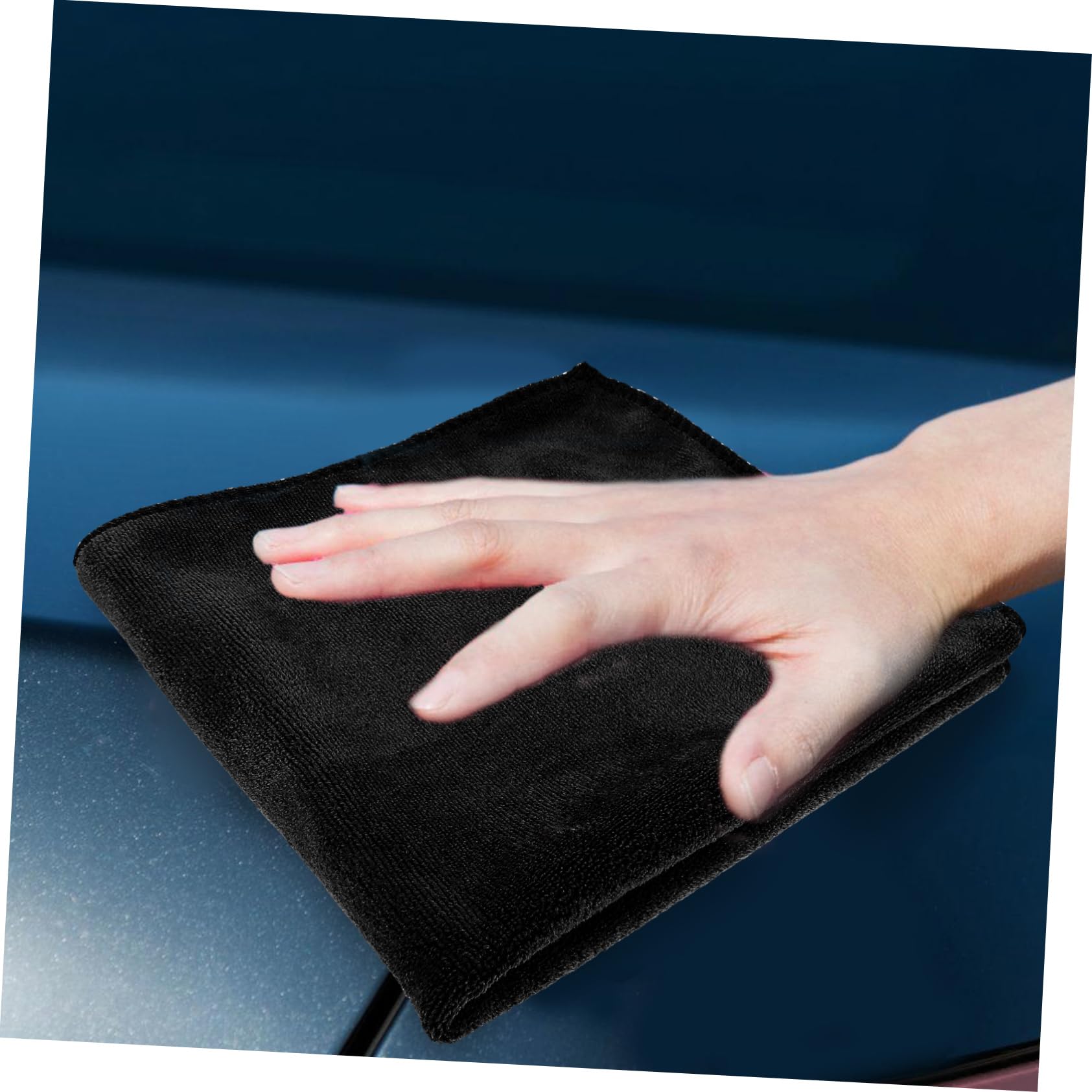 Mikinona 12er-Pack Mikrofaser-reinigungslappen Geschirrtücher Für Auto Und Küche Saugfähige Geschirrtücher Wiederverwendbare Waschlappen Schwarz 40 X 40 cm