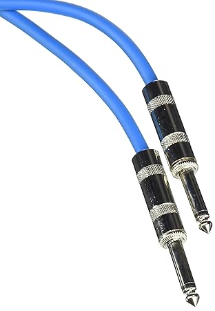 Seismic Audio SASTSX-25Blue-6PK 25-Feet TS 1/4-Inch Guitar, Instrument, or Patch Cable, Blue