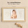 KeaBabies Baby Handprint and Footprint Set - Clay Handprint Keepsake Frame Newborn Children's Room Picture Frame for Girls and Boys Personalised Gifts Baby for New Mom (Ash Wood)