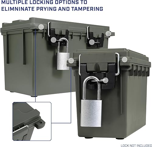 Miniatura 125 de Sheffield 12632 - Caja apilable para munición calibre .30, resiste al agua y al polvo, con cerradura y asa, para equipo de caza, suministros