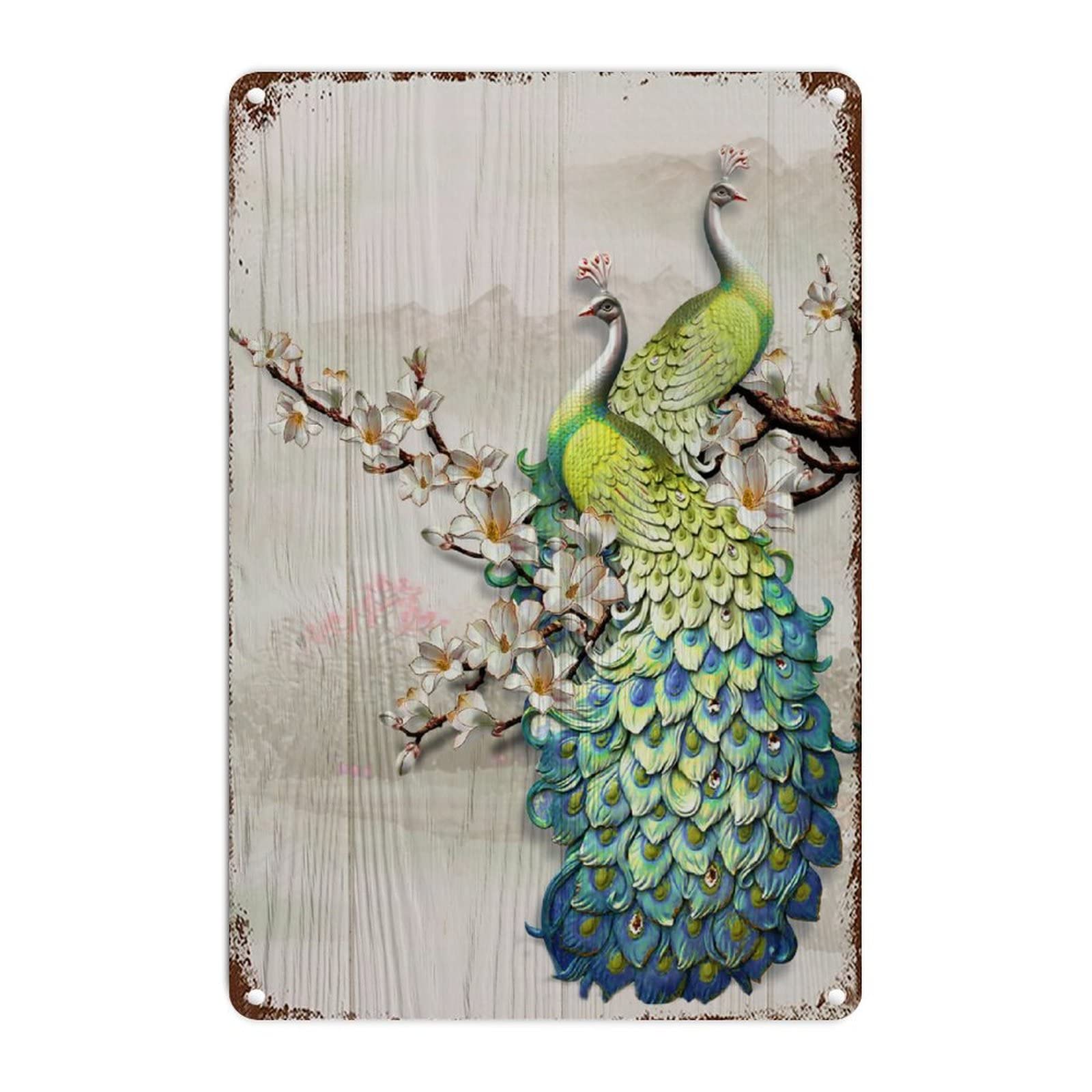 Peacock Feather Metal Wall Art