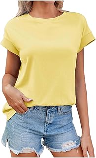 Medias de Halloween para mujer, cuello redondo de verano, camiseta casual de manga corta para niñas, camiseta básica de moda con hombros regulares con purpurina superior para mujer