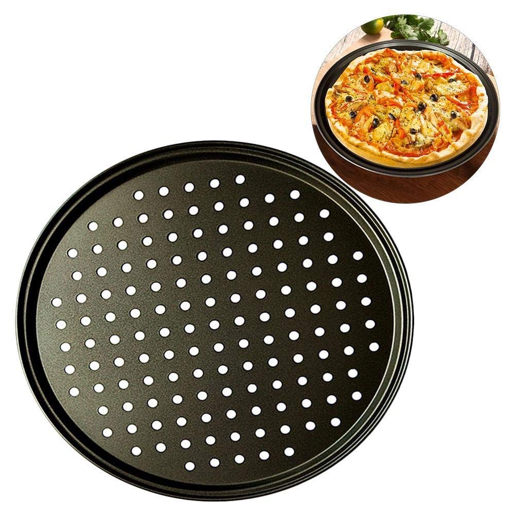 Tacka do pizzy, patelnia do pizzy, 26/28/32cm Stal węglowa Nieprzywierające kamienie do pizzy Patelnia do pizzy Taca do pieczenia pizzy Taca siatkowa Taca talerzowa Naczynia do pieczenia Narzędzia do