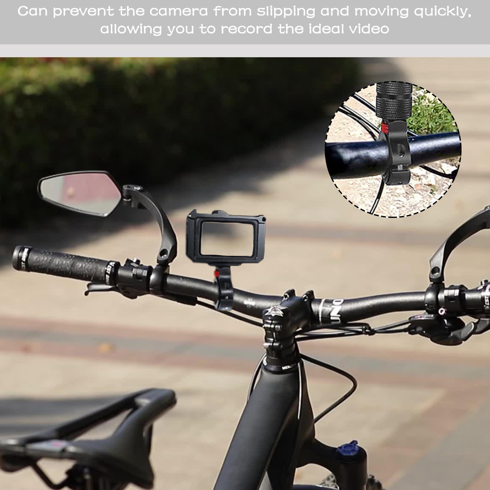 YIZWINS Support Guidon Vélo Moto Pour Caméra Action 360° Rotatif - Fixation Robuste Universelle