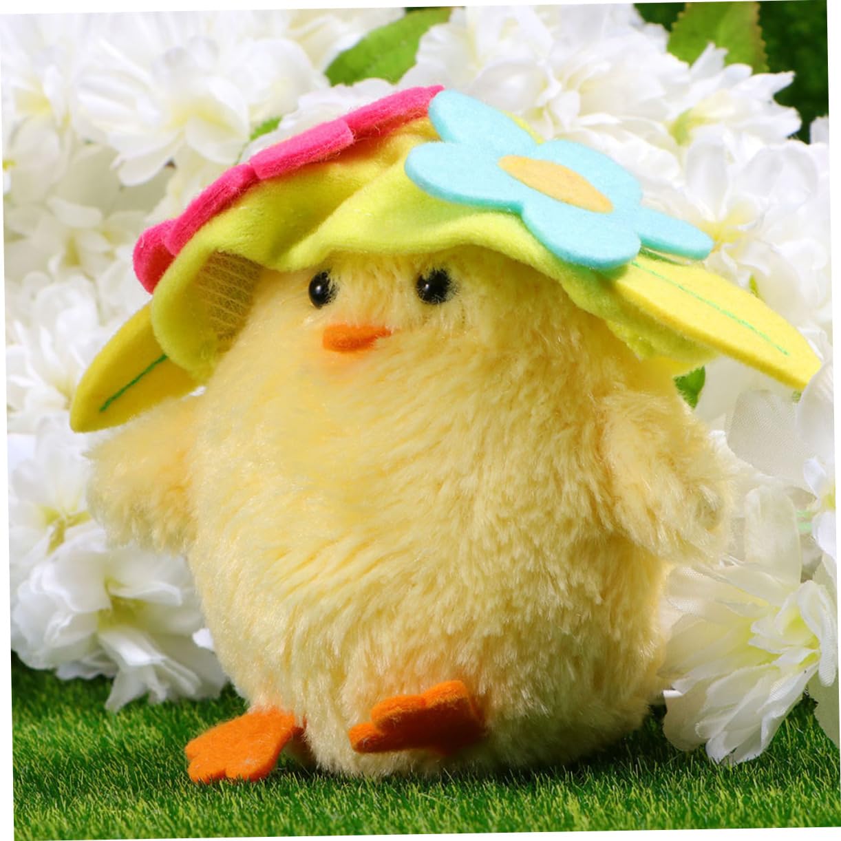 3pezzi Bambola Di Pollo Di Pasqua Per Bambola Decorazione Delicata Cappello Di Fiori Per Pasqua e Decorazioni Per Vetrine