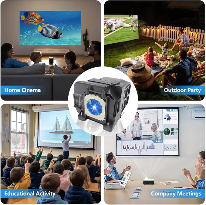 Lámpara de repuesto EL PLP75/V13H010L75 compatible con Epson miniatura 2