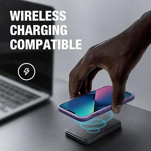 Miniatura 6 de Raptic Shield para iPhone 1314, funda transparente a prueba de golpes, prueba de caídas militares de 10 pies, marco de aluminio duradero,