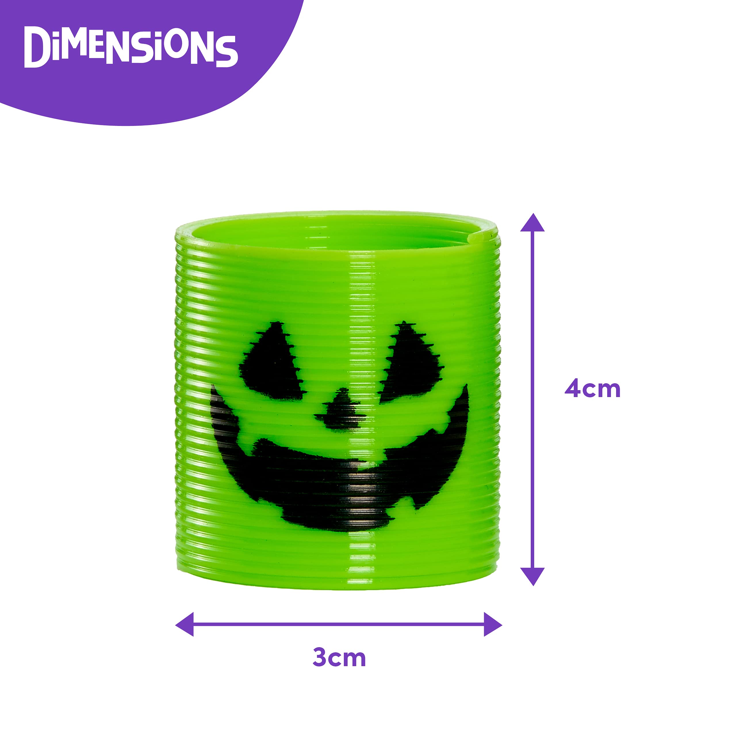 The Twiddlers - 36 Mini Halloween Magic Springs, Trick or Treat Party Toys Bag Fillers, Kids Game Prizes & Gifts