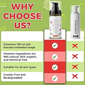 Kids Organic Foaming Face Wash - Natural Skincare for Teen Girls 10-12 - Hydrating Exfoliating & Non Toxic Moisturizer Soap for Tweens & Preteens