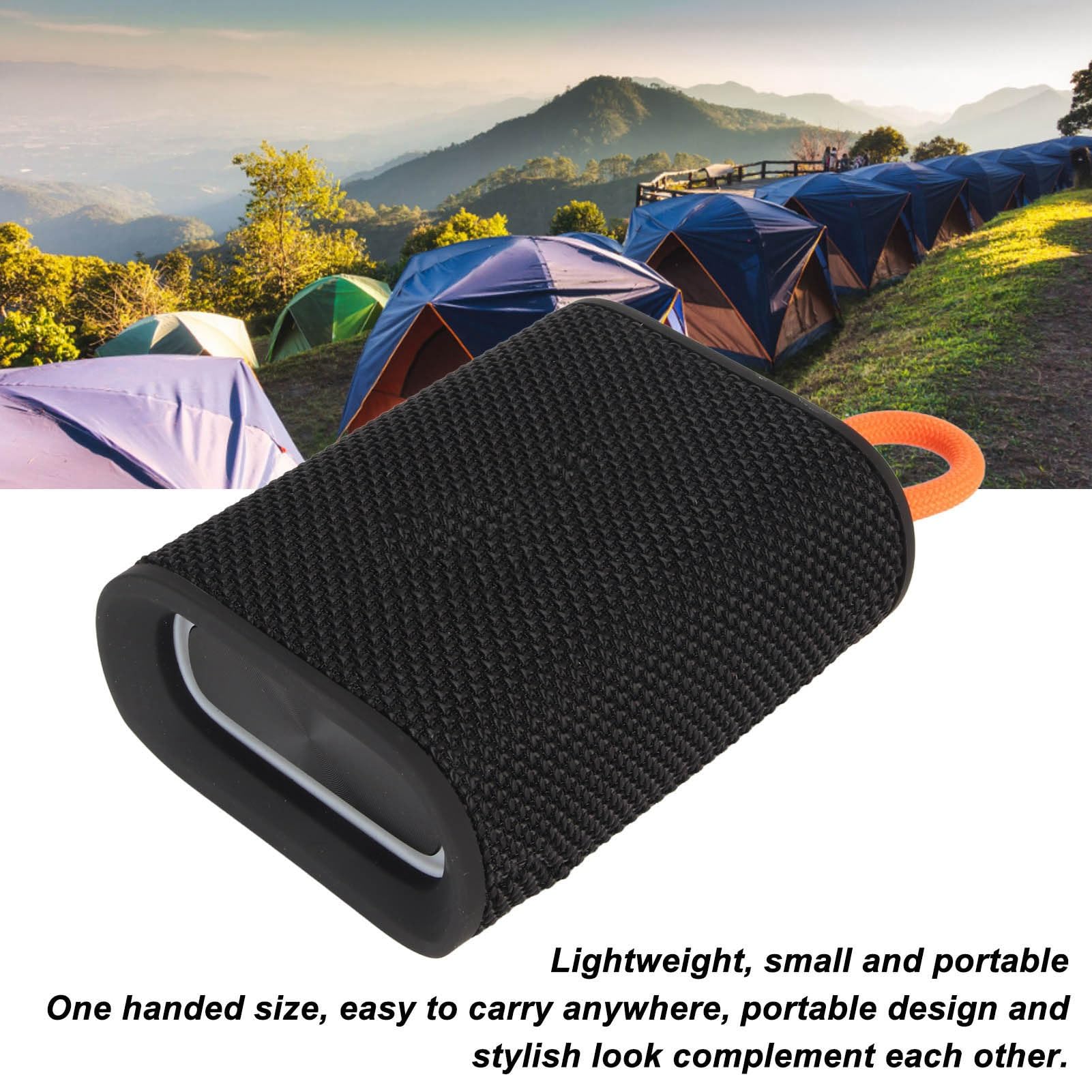 SIXRUN Enceinte Bluetooth 5.3, IPX7, RGB Lumière (Black)