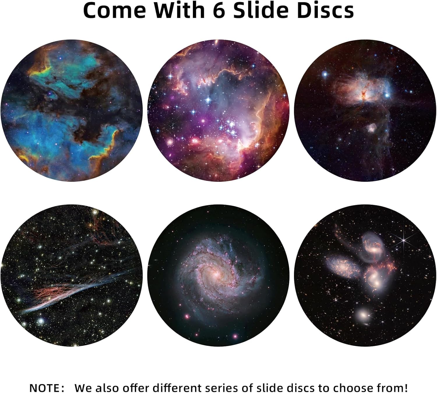 Realistic Discs - Discs for Ainael Galaxy Projector, 5k Ultra HD Slide for Home Planetarium, 6 Discs Set Without Projector (Nebula 5)