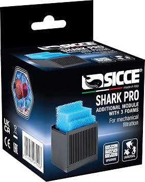 Sicce Shark PRO Replacement Cartridges, Freshwater and Saltwater, for submerged use Module with Sponge 2pcs. 20ppi, 1pc. 30ppi