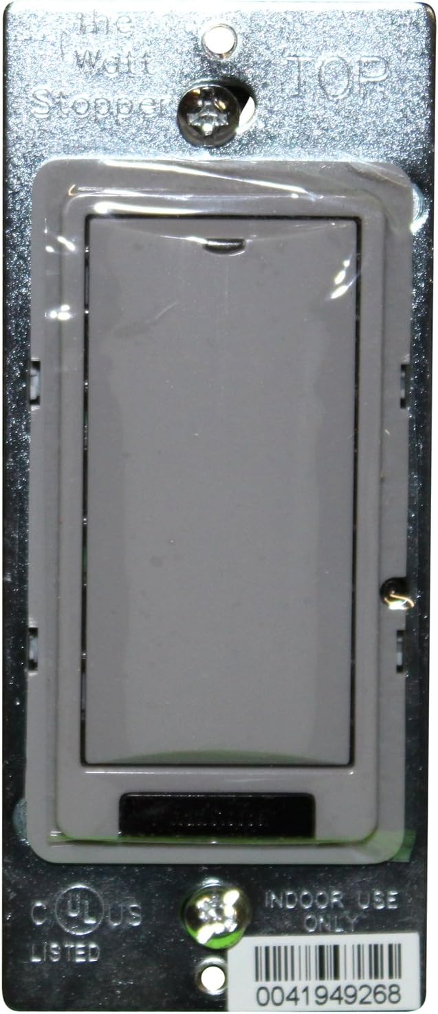 Watt Stopper LMSW-101-G Gray 1-Button Digital Wall Switch 24VDC 5mA Occupancy Sensor