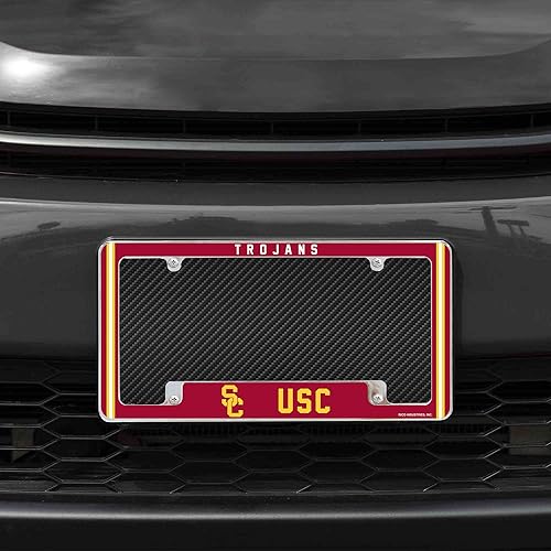 Miniatura 306 de Rico Industries NCAA Classic 12" x 6" Chrome All Over Automotive License Plate Frame for Car/Truck/SUV