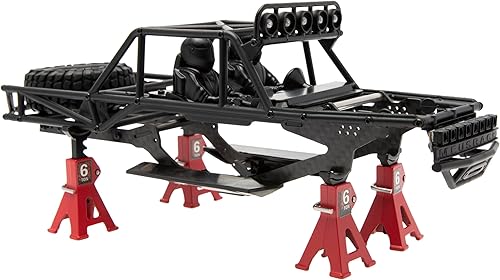 Miniatura 6 de MEUS RACING MB24 SCX24 Cuerpo 5.2in 132MM Cuerpo Shell ABS+Chasis de fibra de carbono de nylon para 124 Axial SCX24 Bronco JLU B-17 C10-(color