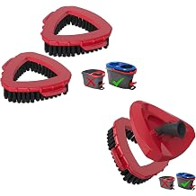 3 Pack Scrub Brush Head + Mop Base, Compatible with Ocedar Spin Mop 2 Tank System