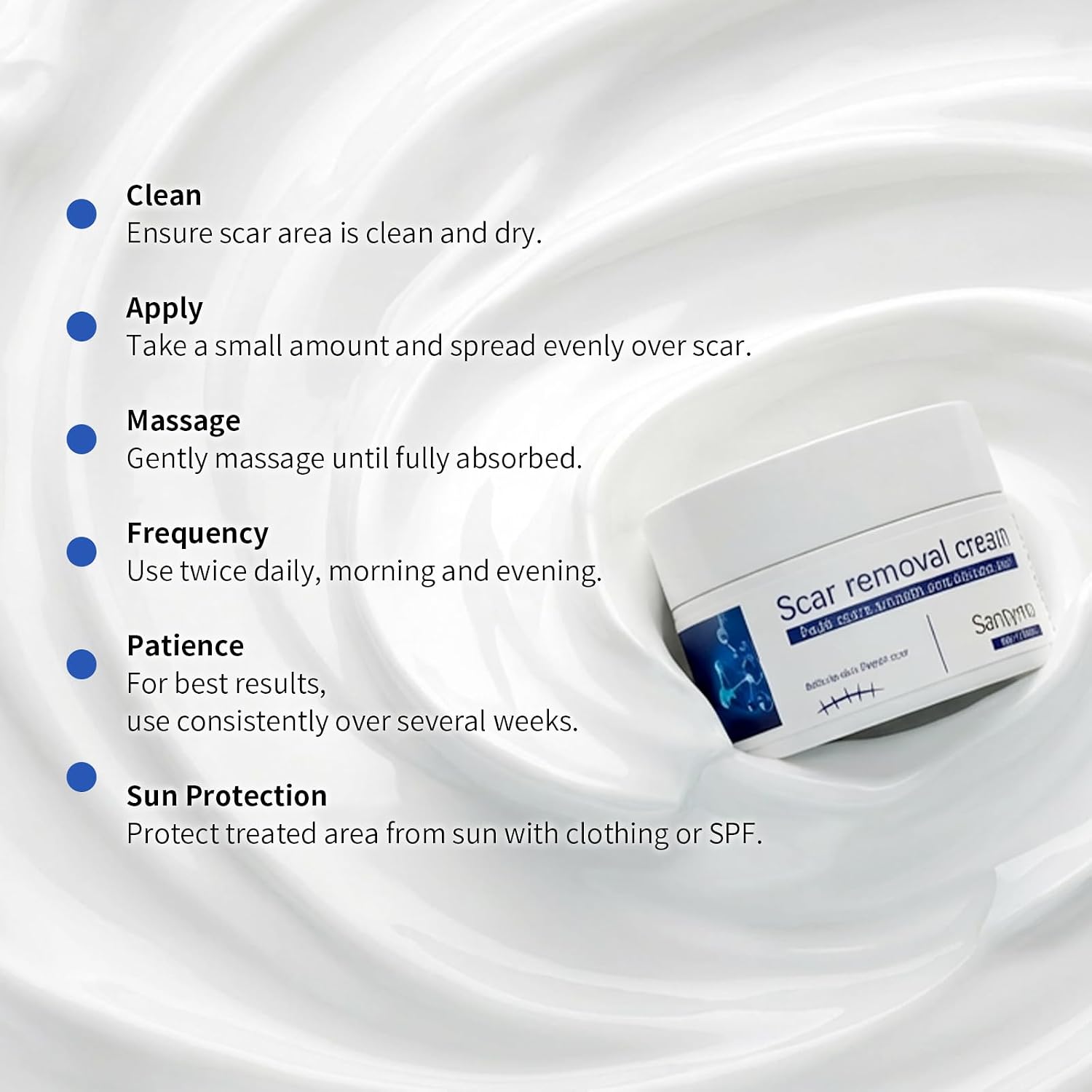 Scar Removal Cream for Body & Face, stretch marks removal, Scar Gel with Gentle Ingredients, Helps Improve the Look of Scars, 1.058 oz