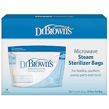 10pcs Microwave Steam Sterilizer Bags, Baby Bottle Cleaning Bag