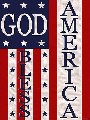 UPABLUNSO Pintura de diamantes God Bless America 4 de julio Patriotic American Memorial Day Yard USA Star Stripes Kit para adultos, pintura de