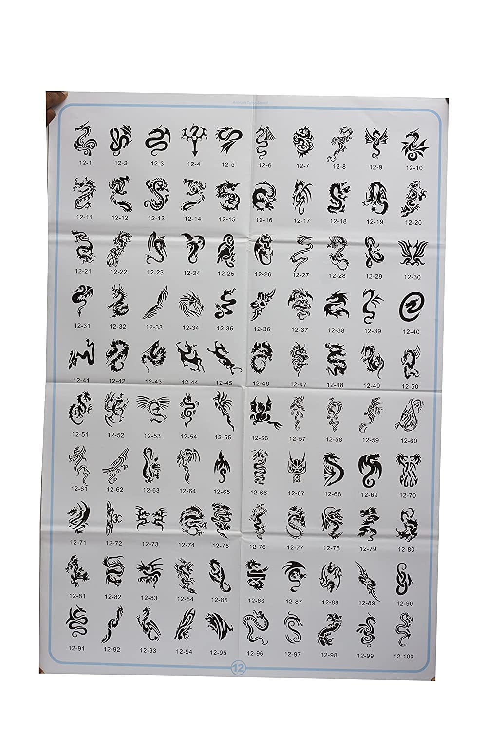 Wide rang of Airbrush Tattoo Stencil Book Set (Book No.12)