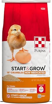 Purina Start and Grow Chick Feed Crumbles | 50 Pound 50 lb Bag