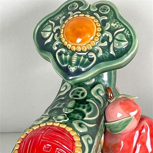 Miniatura 4 de Decoración de escritorio adornos chinos retro, adornos de cerámica para porche, gabinete de exhibición, adecuado para oficinas, hoteles,