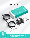 INIU 30 W USB C Charger Pack of 2, [USBC + USBA] Fast Charger with Cable, Gan PD 3.0 Multiple Power Supply, USB C Charger for iPhone 16 15 Pro Max, iPad, Galaxy S25 S24 S23 Ultra, Google ECC - 6