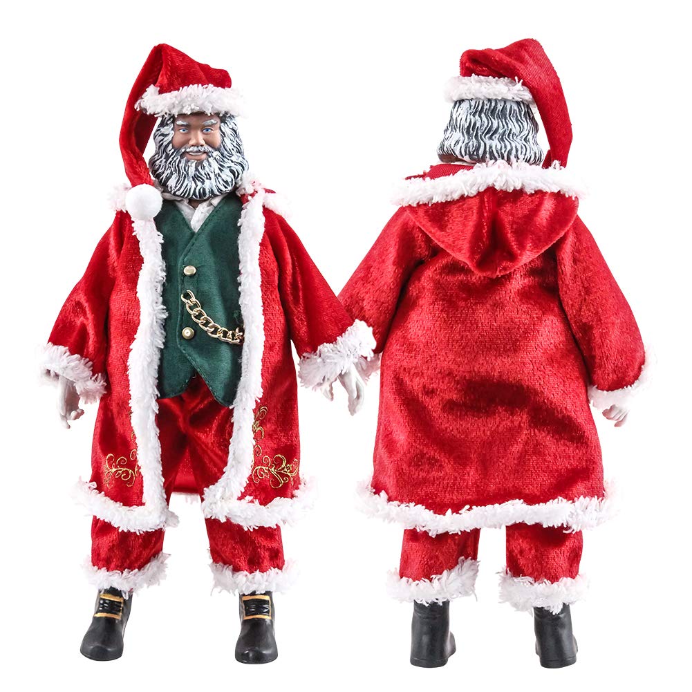 Amazon.com: Set of 2 Figures: Santa & Mrs. Claus 8 Inch Retro